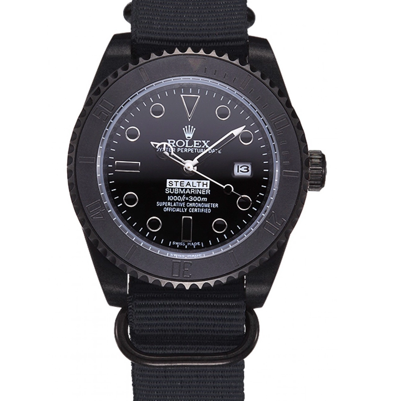 Aaa replica watch Submariner Black Stealth 621996 Rolex 0824